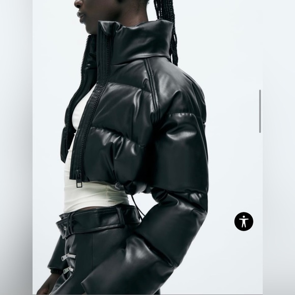 Zara CROPPED PUFFER JACKET - Picture 8 of 10